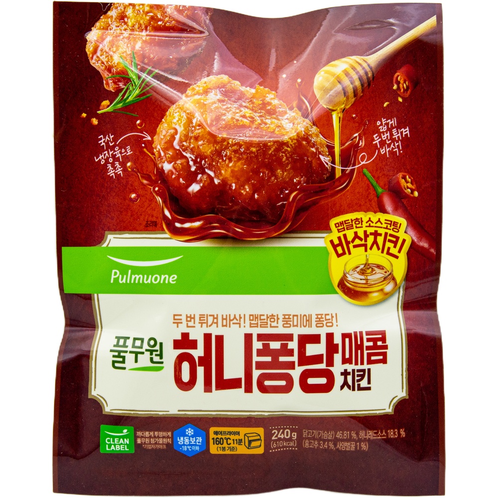 풀무원 허니퐁당 매콤치킨 240g