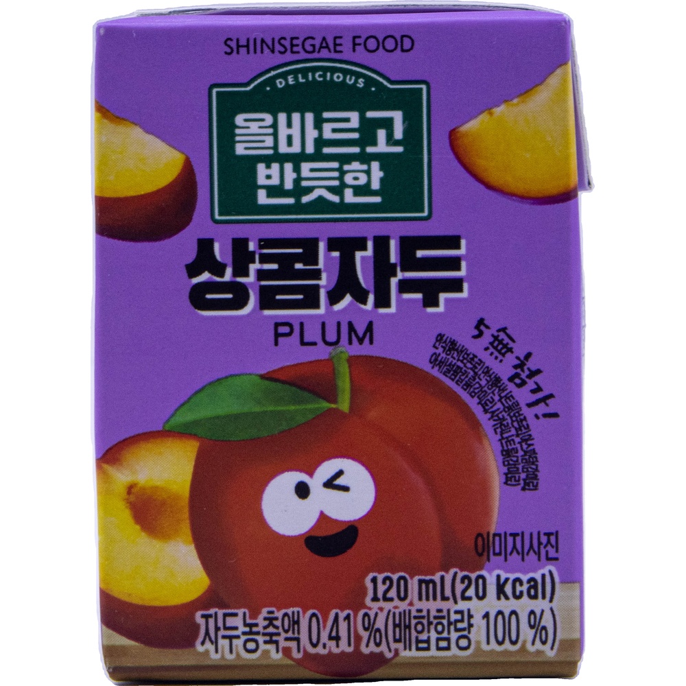 신세계푸드 올바르고 반듯한 상콤자두 120mL