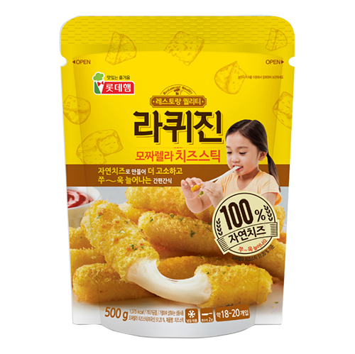 롯데햄 라퀴진 모짜렐라 치즈스틱 500g