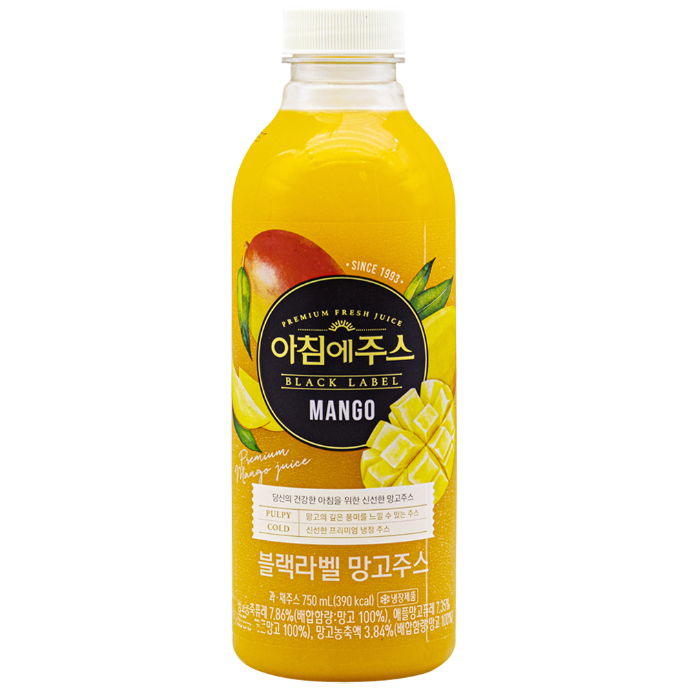 서울우유 아침에주스 블랙라벨 망고주스 750mL