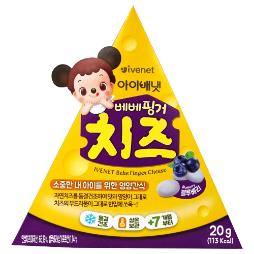 아이배냇 베베핑거 치즈 블루베리 20g