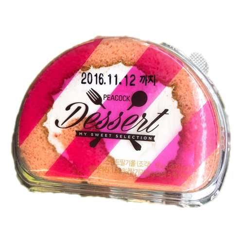 피코크 스위트딸기롤 조각 65g