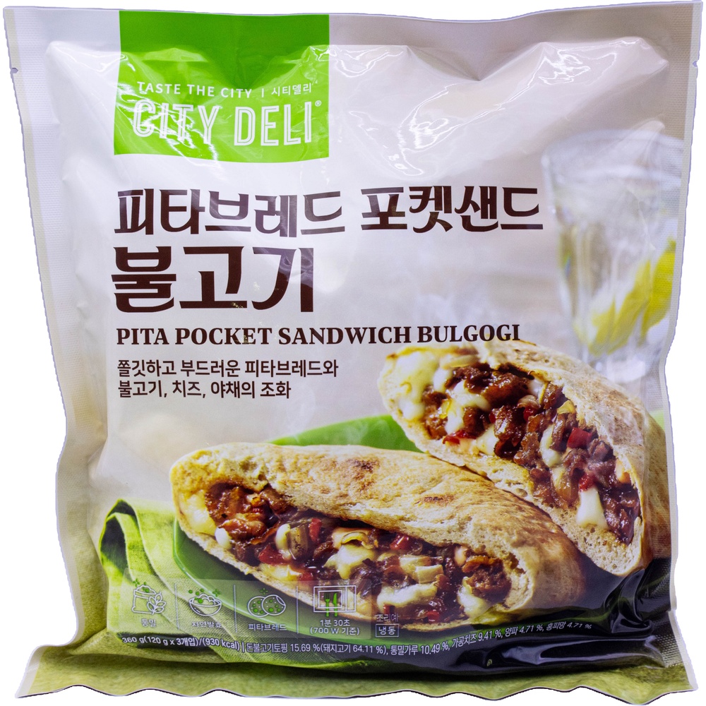 삼립 시티델리 피타브레드 포켓샌드 불고기 120g