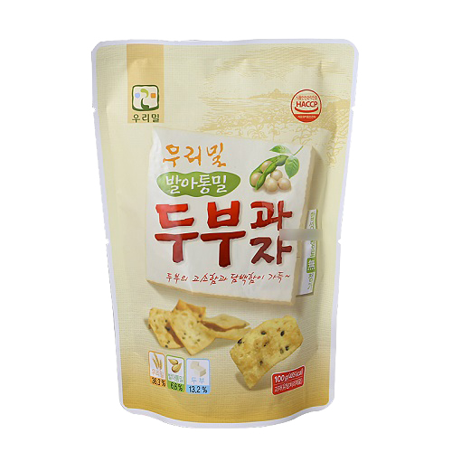 우리밀 발아통밀 두부과자 100g