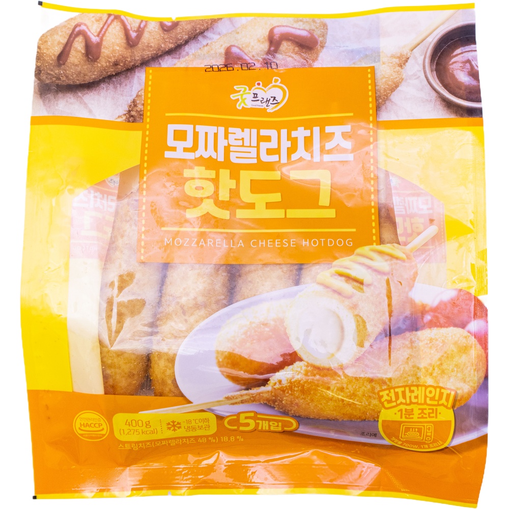 굿프랜즈 모짜렐라치즈 핫도그 400g