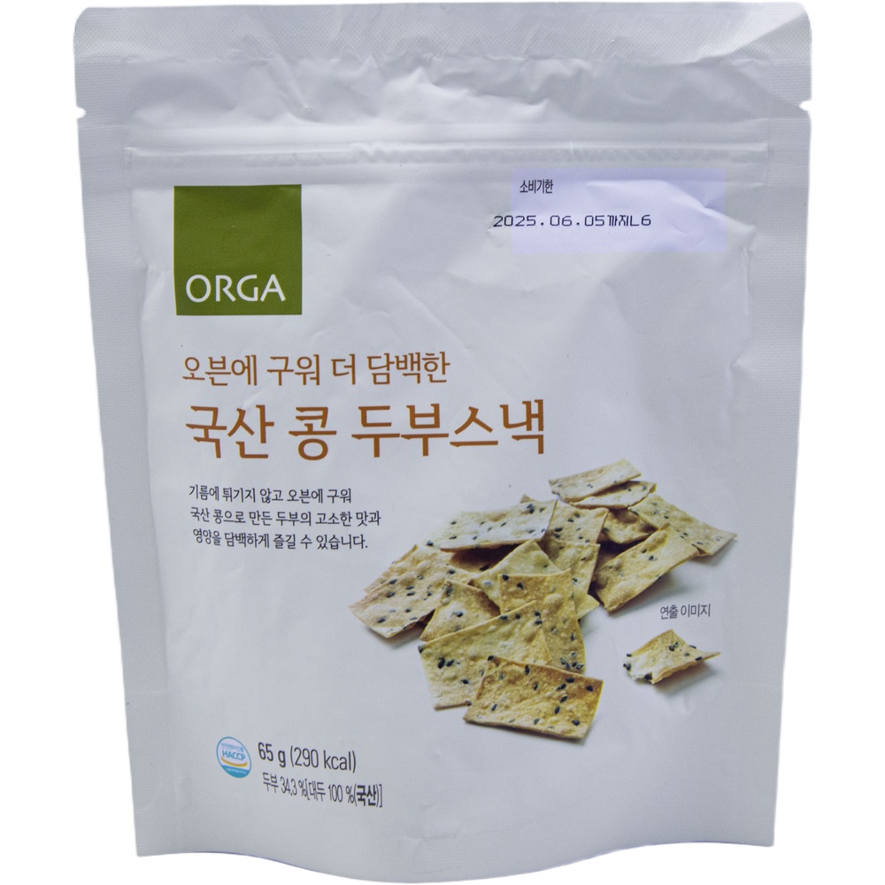 풀무원 올가 국산 콩 두부스낵 65g