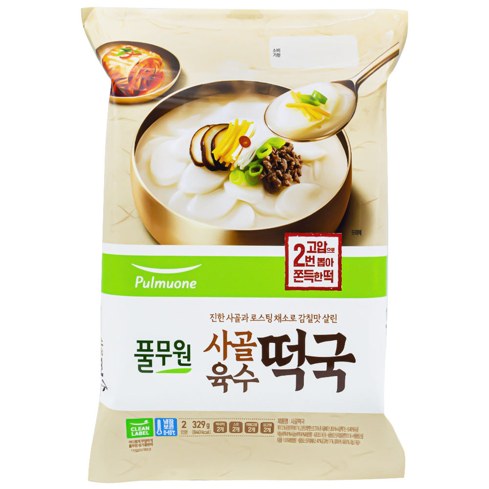 풀무원 사골육수 떡국 329g