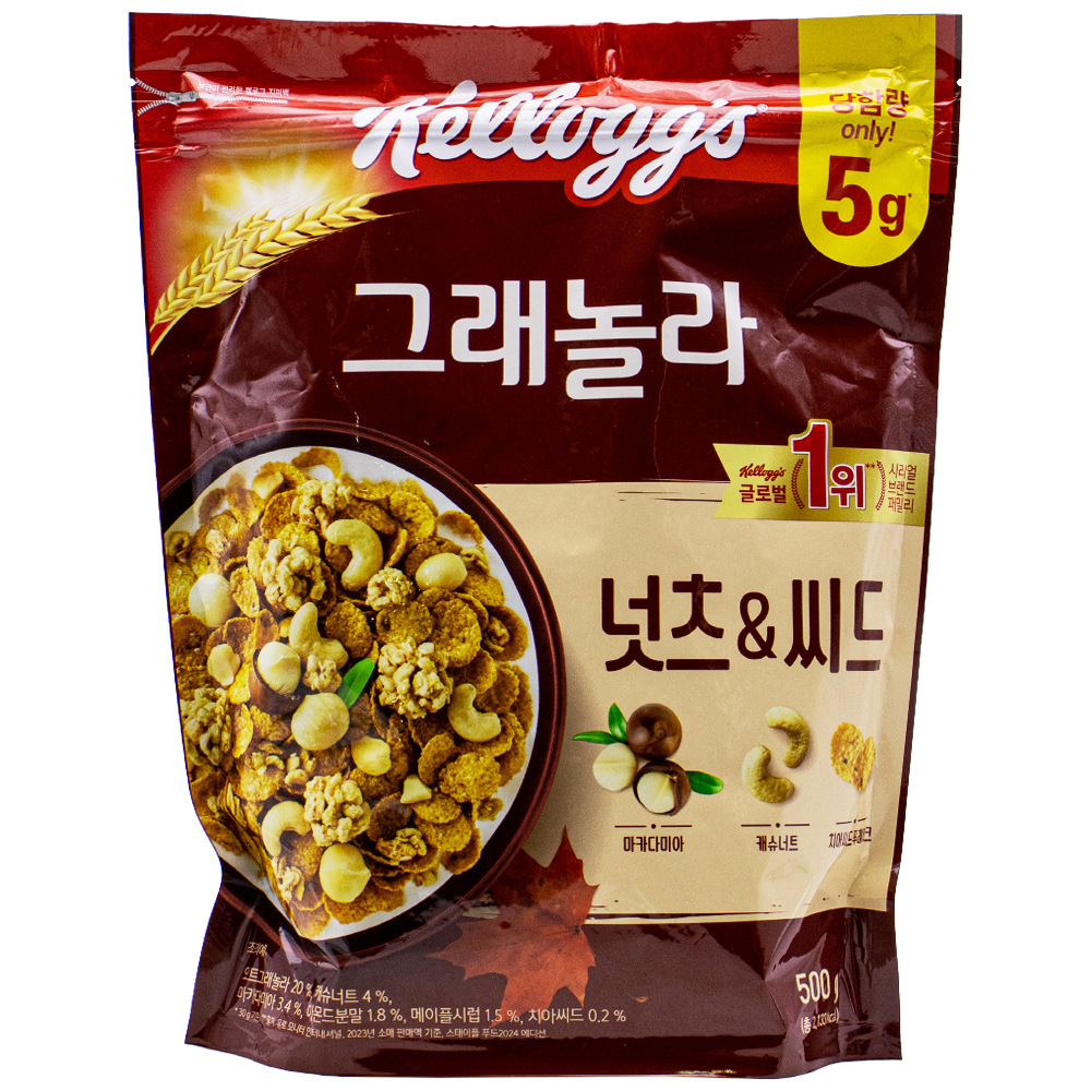 농심 켈로그 넛츠&씨드 그래놀라 500g