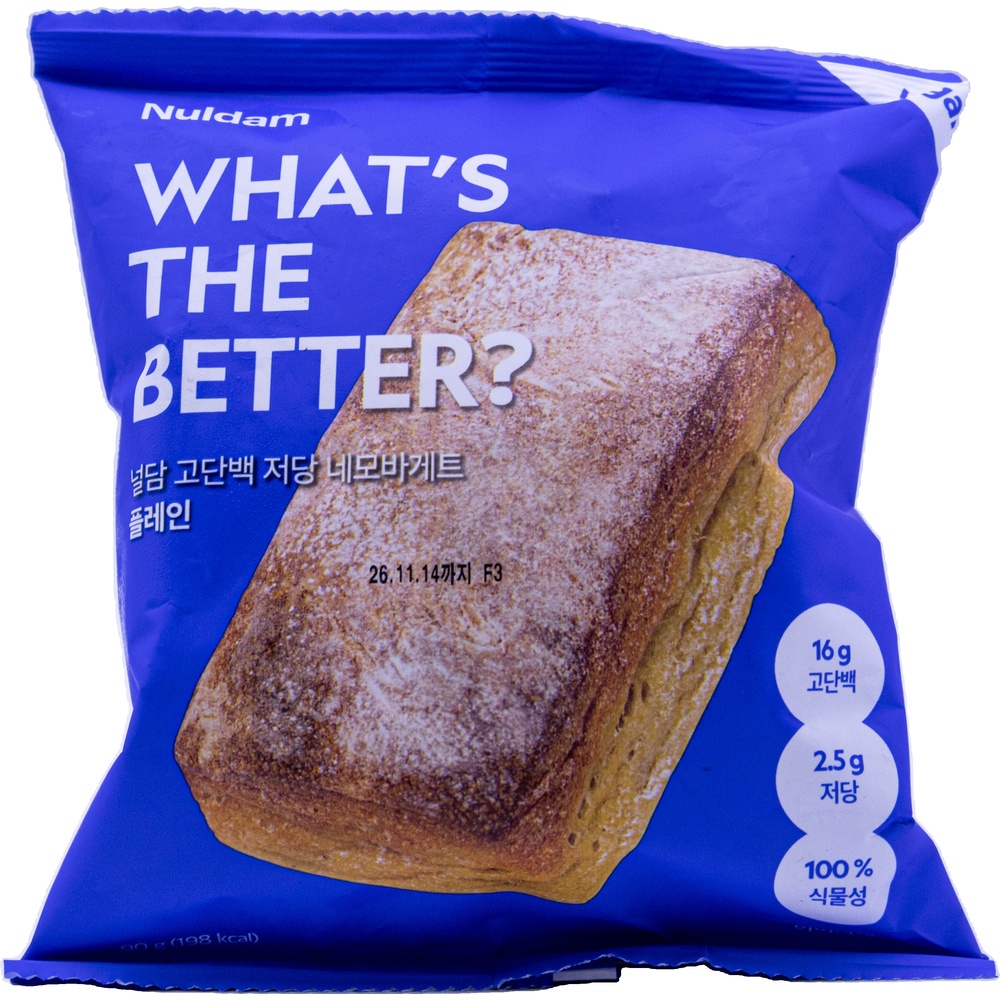 조인앤조인 널담 고단백 저당 네모바게트 플레인 90g