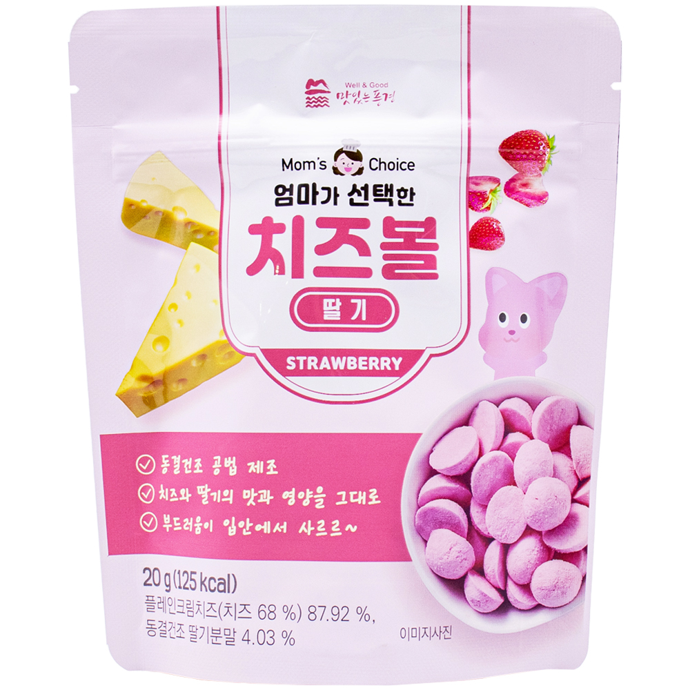 맛있는풍경 엄마가 선택한 치즈볼 딸기 20g