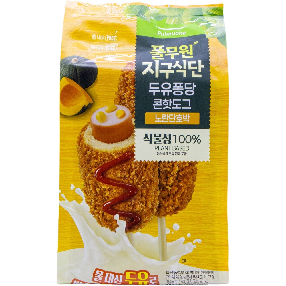 풀무원 지구식단 두유퐁당 콘핫도그 노란단호박 40g