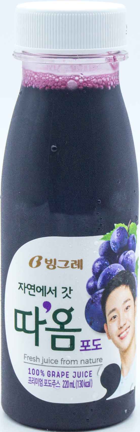 빙그레 따옴 포도주스 220ml