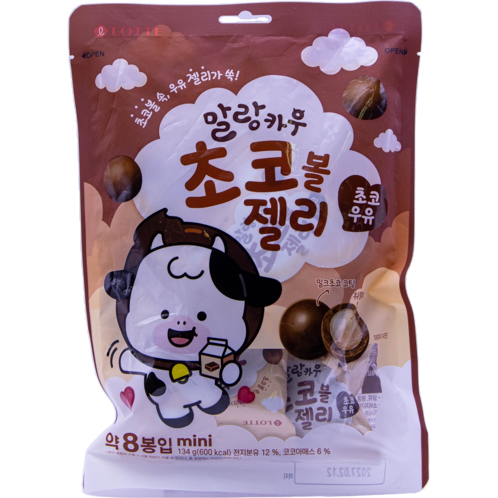 롯데 말랑카우 초코볼 젤리 초코우유 16.8g