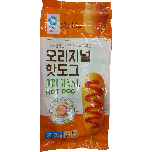 청정원 오리지널 핫도그 375g