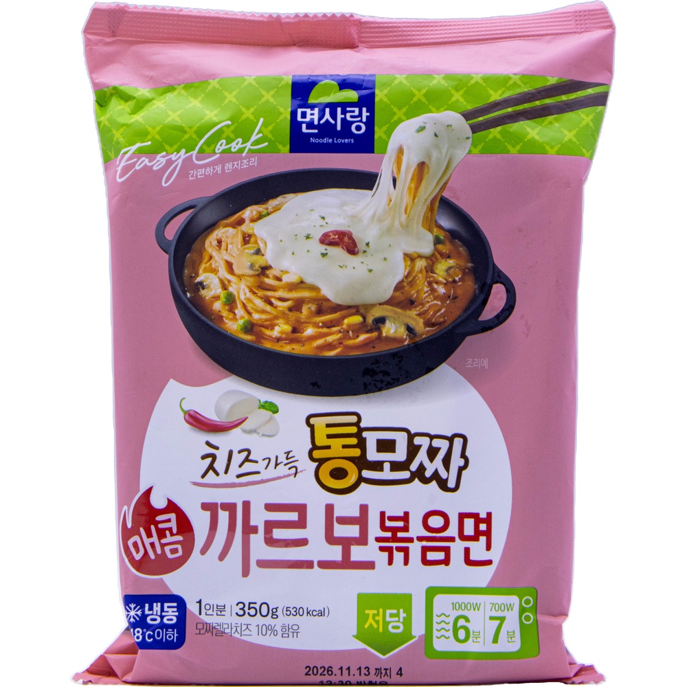 면사랑 치즈가득 통모짜 매콤 까르보볶음면 350g