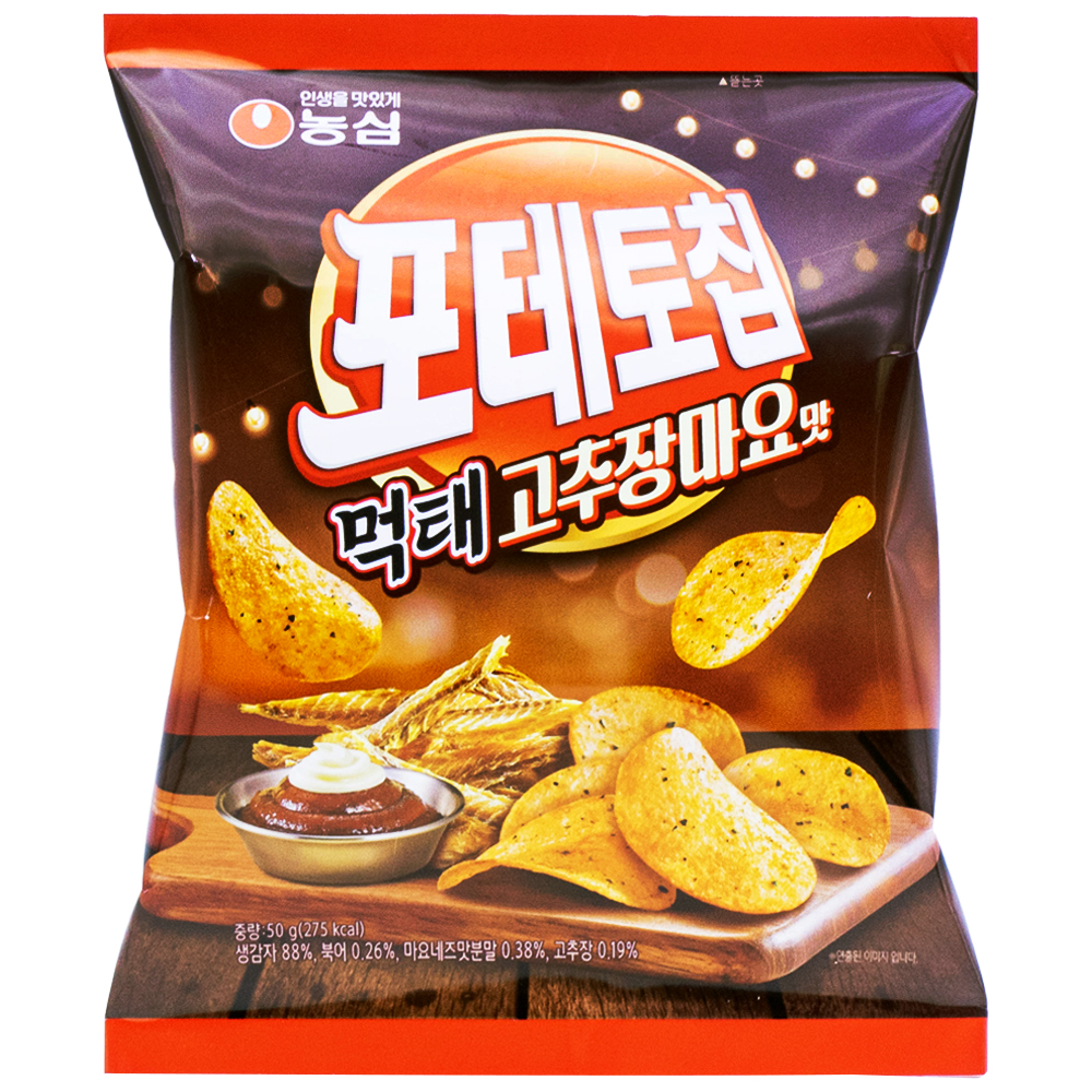 농심 포테토칩 먹태고추장마요맛 50g
