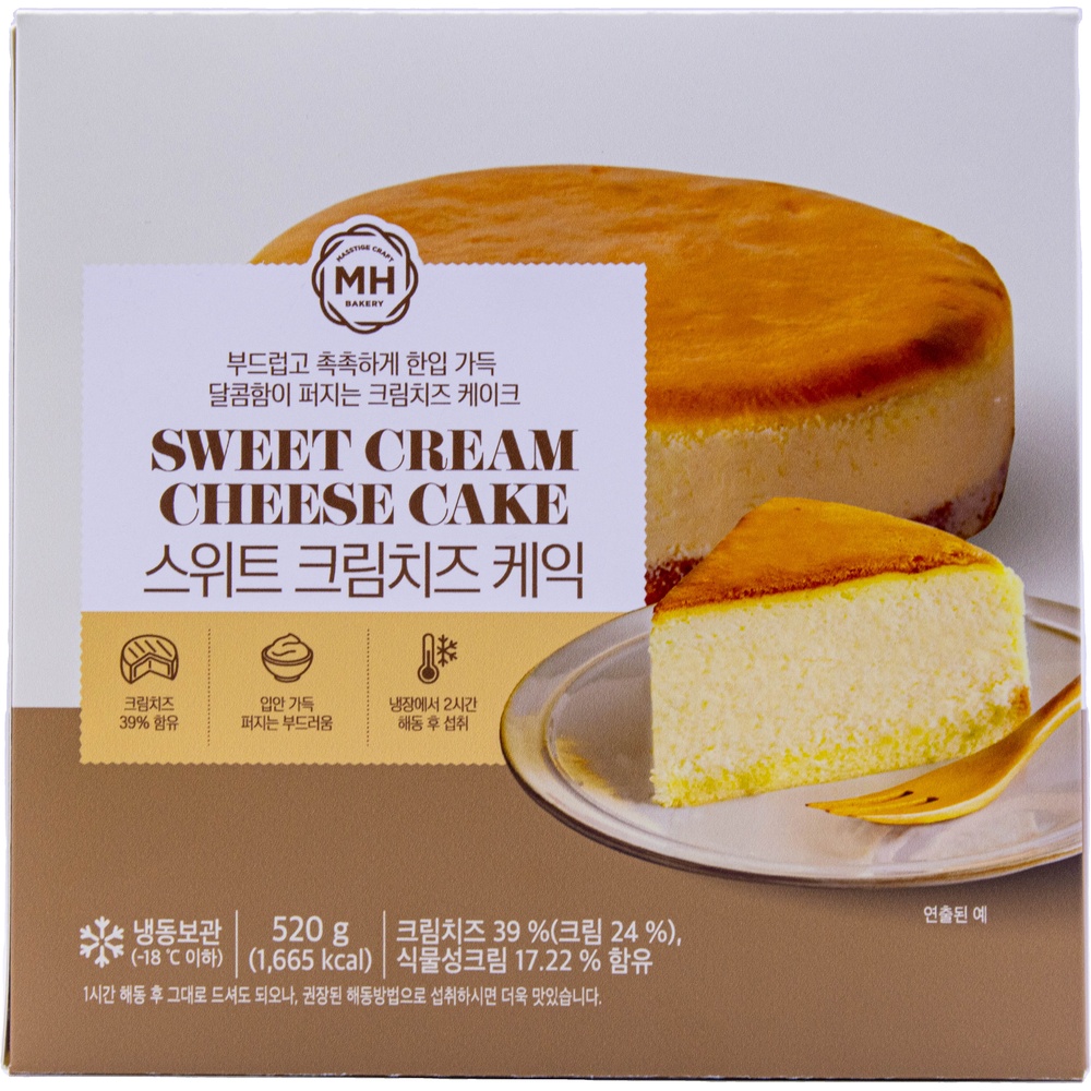 신세계푸드 밀크앤허니 스위트 크림치즈 케익 520g