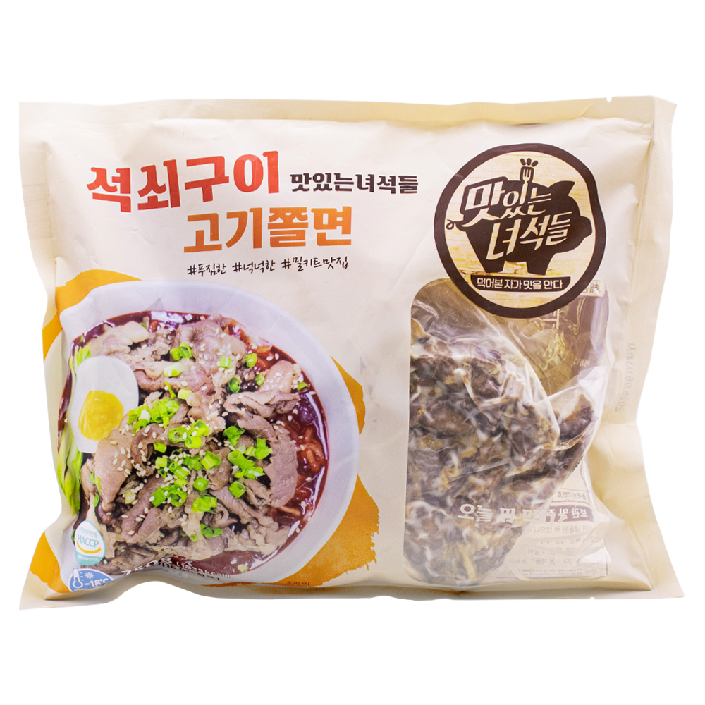 맛있는녀석들 석쇠구이 고기쫄면 750g