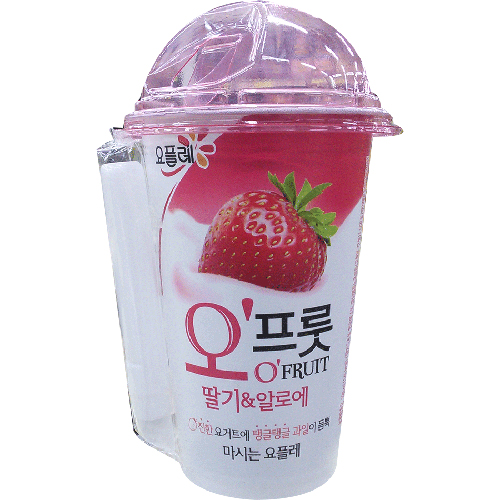 빙그레 요플레 오프룻 딸기&알로에 180ml