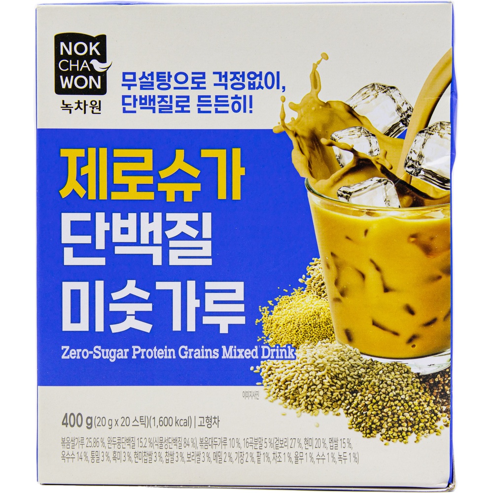 녹차원 제로슈가 단백질 미숫가루 20g
