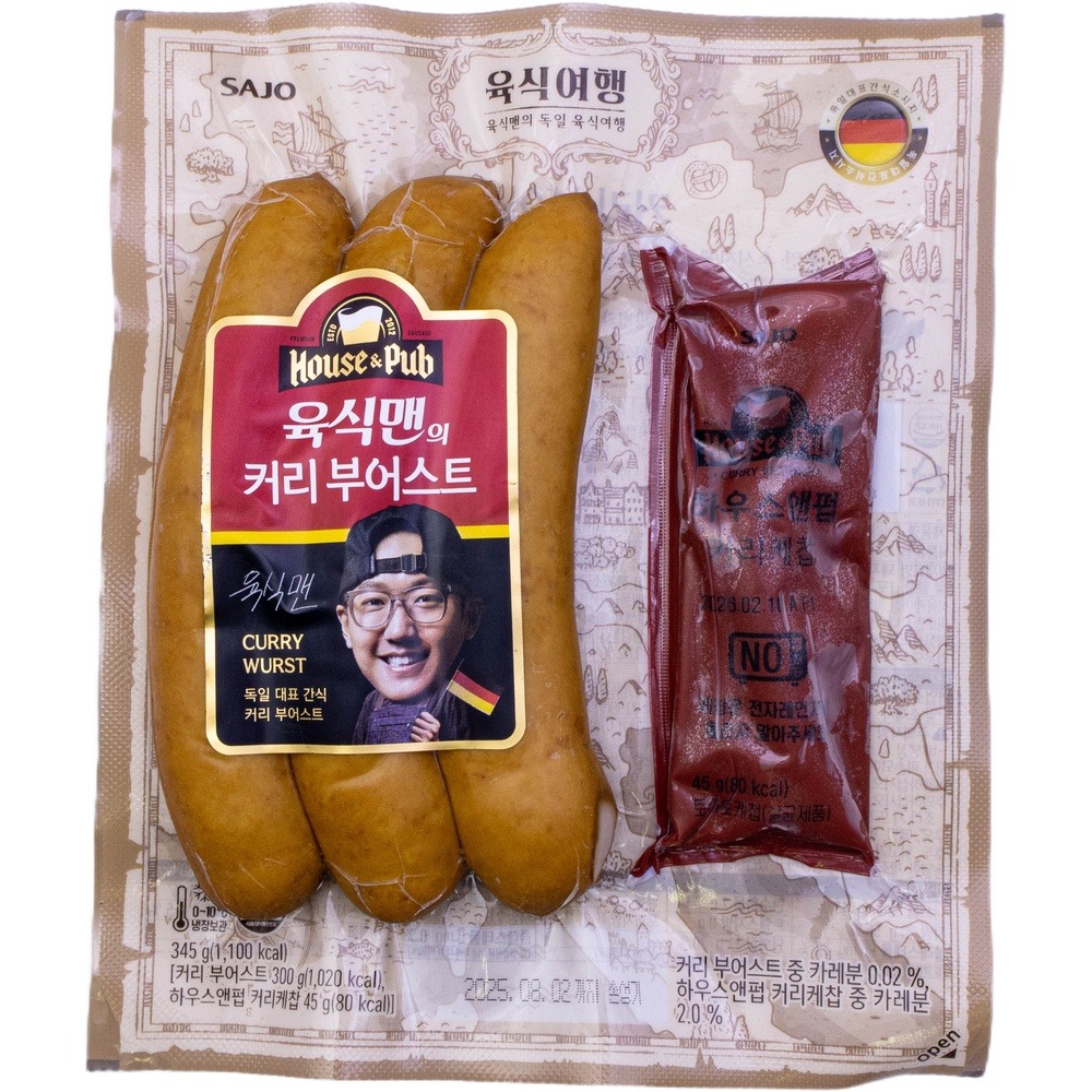 사조대림 육식맨의 커리부어스트 345g