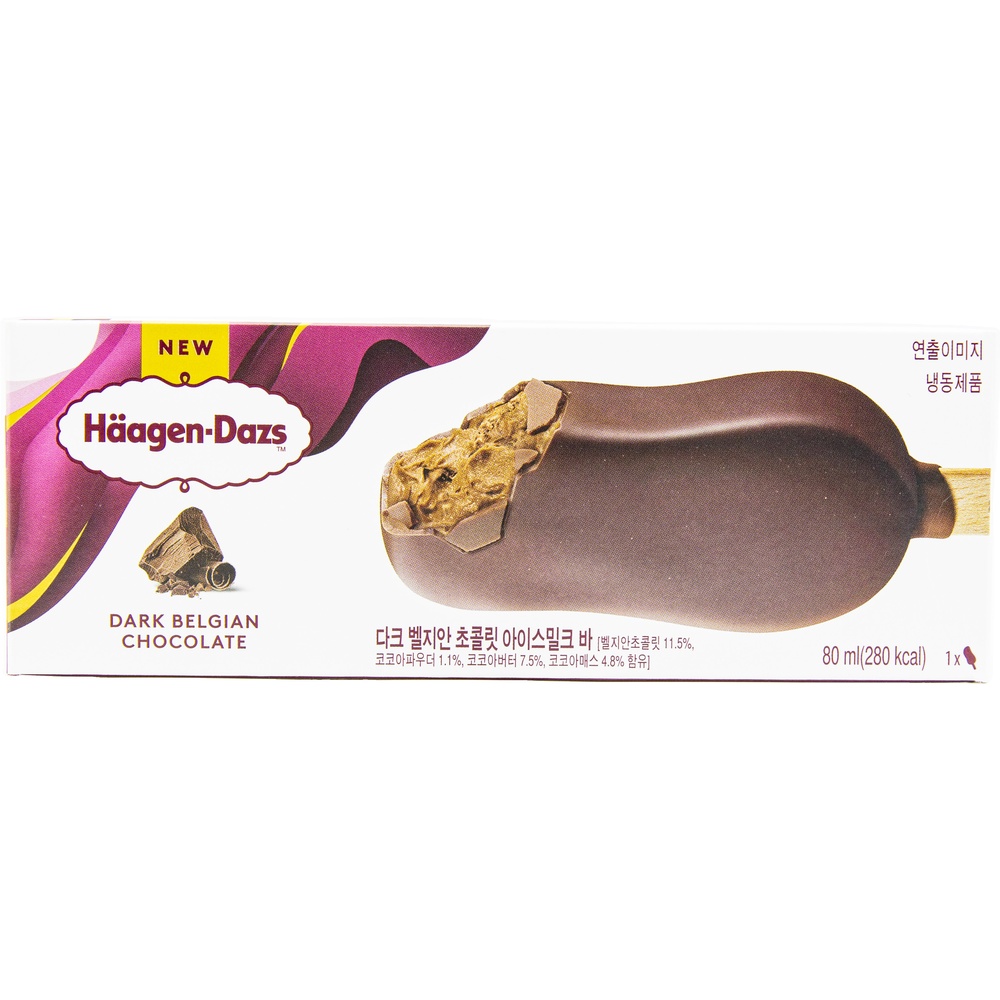 하겐다즈 다크 벨지안 초콜릿 아이스밀크바 80mL