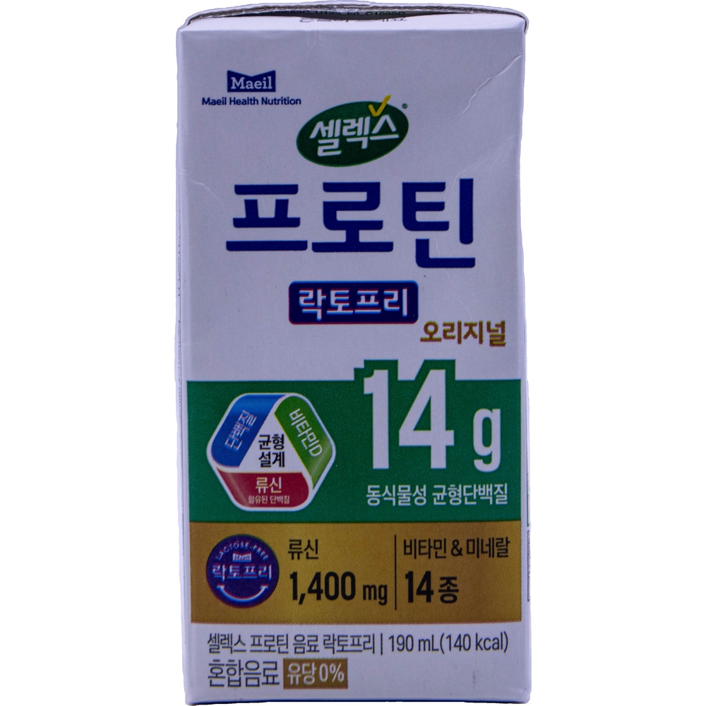 매일 셀렉스 프로틴 락토프리 오리지널 190mL