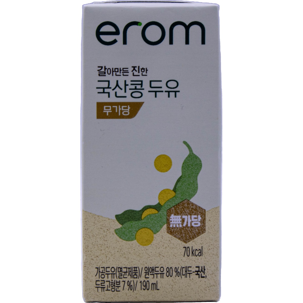 이롬 갈아만든 진한 국산콩 두유 무가당 190mL