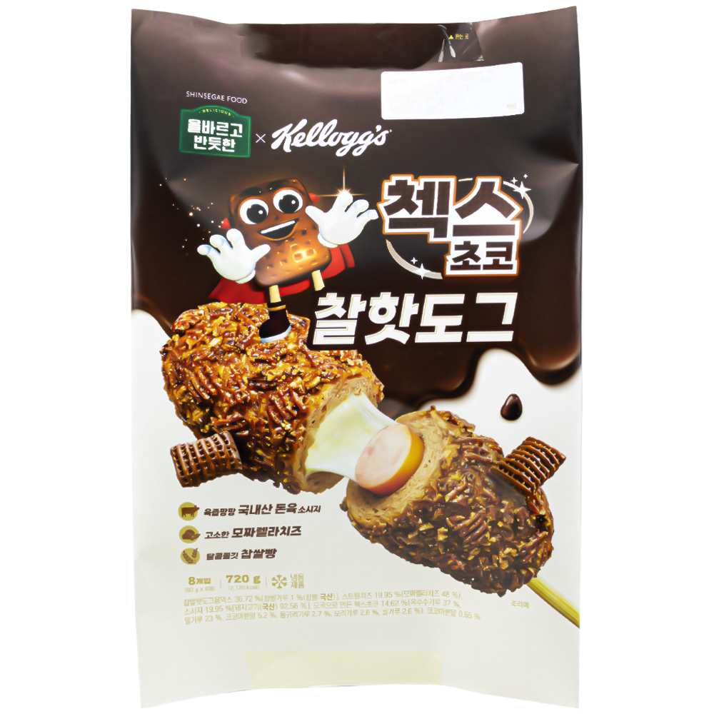 신세계푸드 올바르고 반듯한 첵스초코 찰핫도그 90g
