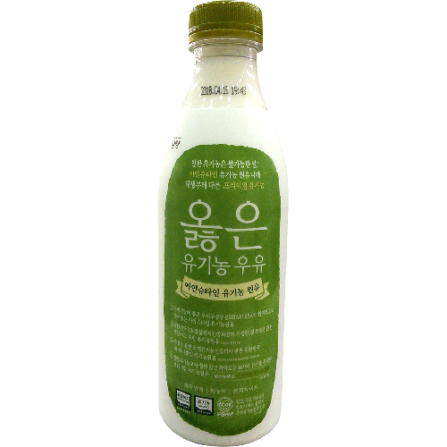 남양 옳은 유기농 우유 750ml