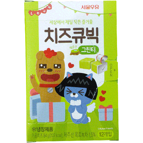 서울우유 치즈큐빅 그린티 84g