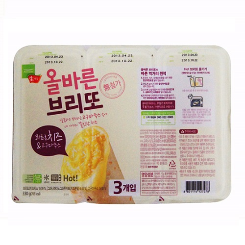 풀무원 생가득 올바른 브리또 콰트로 치즈 & 고구마무스 330g