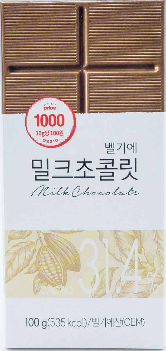 롯데 오늘좋은 밀크초콜릿 100g