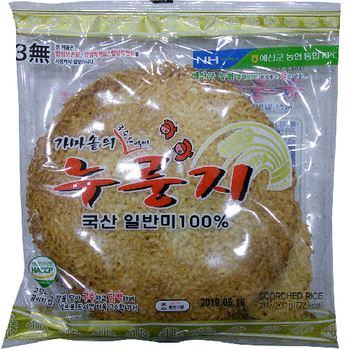참좋은식품 예산군 농협 통합 RPC 가마솥의 누룽지 200g