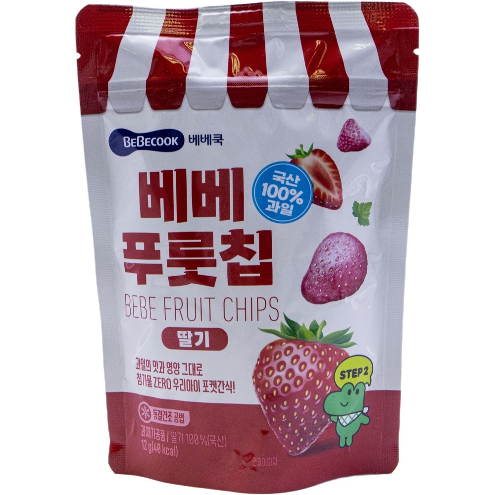 베베쿡 리얼 푸룻칩 딸기 12g