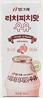 빙그레 리치피치맛 우유 200ml