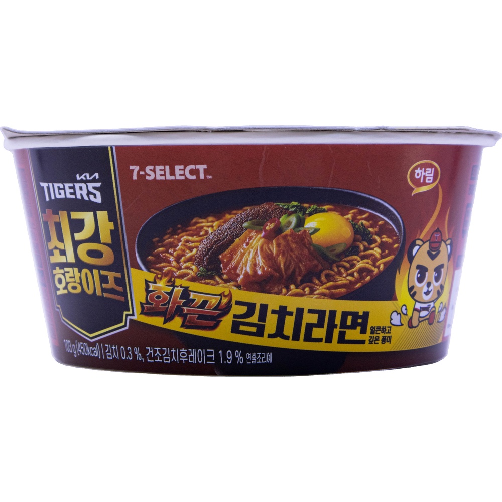 하림 세븐셀렉트 호랑이즈 화끈김치라면 103g