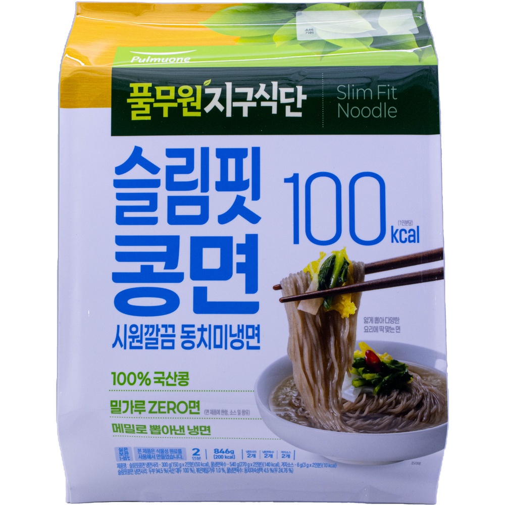 풀무원 지구식단 슬림핏콩면 시원깔끔 동치미냉면 425g