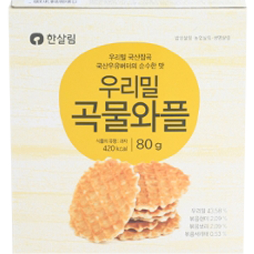 한살림 우리밀곡물와플 80g