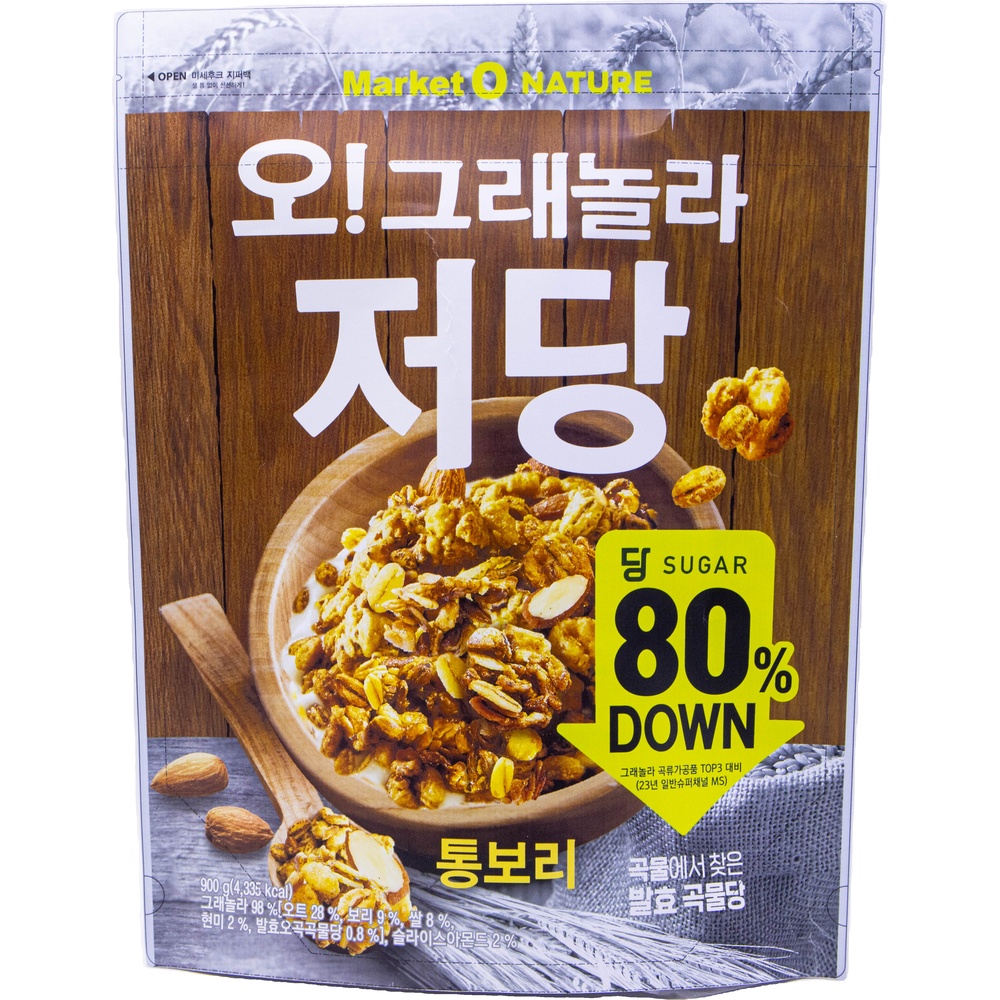 오리온 마켓오네이처 오그래놀라 저당 통보리 900g
