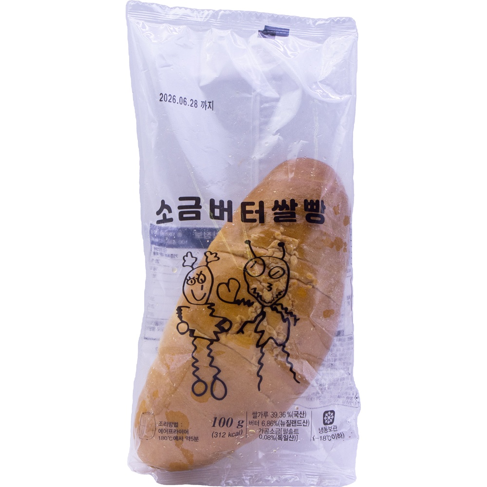 외계인방앗간 소금버터쌀빵 100g