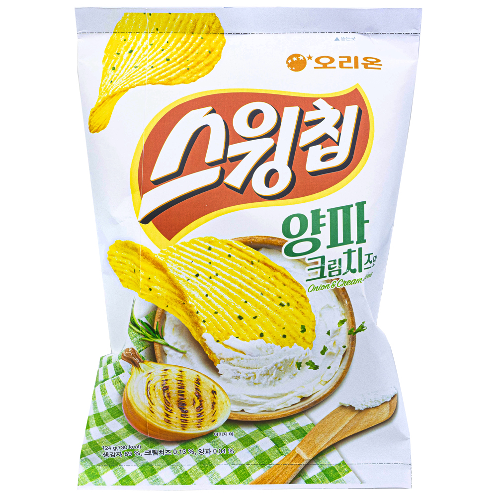 오리온 스윙칩 양파크림치즈맛 124g