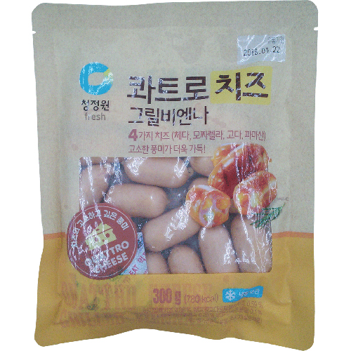 청정원 콰트로 치즈 그릴비엔나 300g