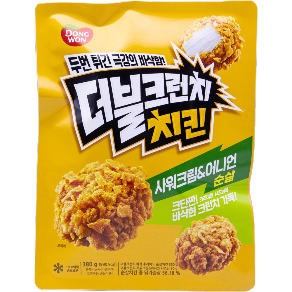 동원 더블크런치 치킨 사워크림 어니언 순살 380g