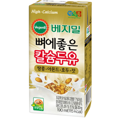 정식품 베지밀 뼈에 좋은 칼슘두유 땅콩 아몬드 호두 잣 190ml