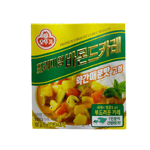 오뚜기 프리미엄 바몬드카레 고형 약간매운맛 100g