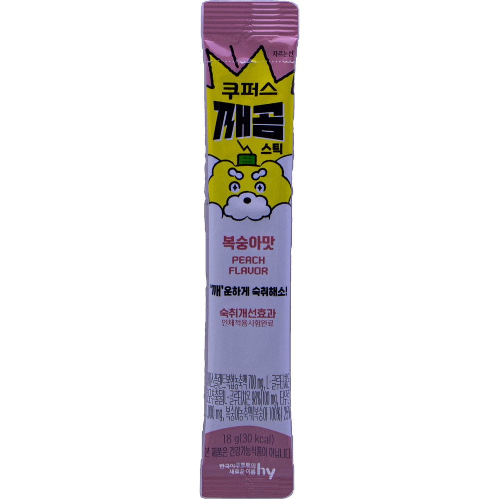 hy 쿠퍼스 깨곰 스틱 복숭아맛 18g