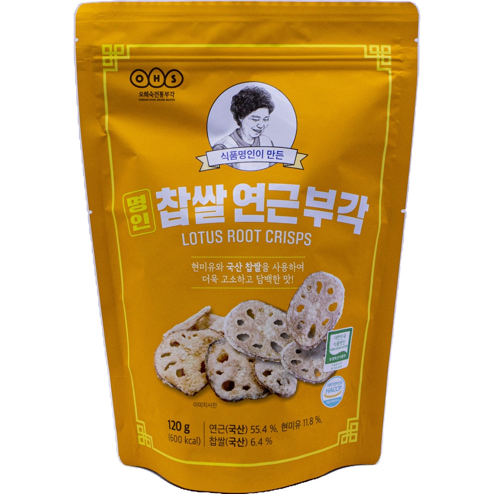 오희숙전통부각 명인 찹쌀 연근 부각 120g