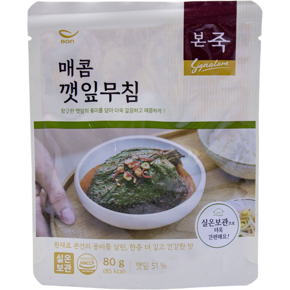 본죽 매콤 깻잎무침 80g