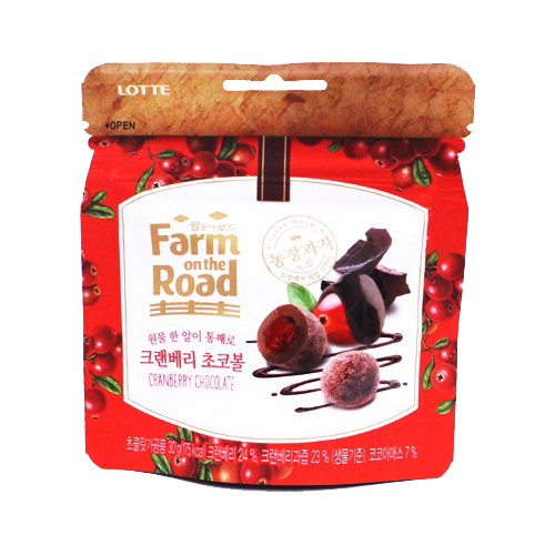 롯데 팜온더로드 크랜베리 초코볼 30g